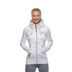 Neska Flowers Zip Sweatshirt white