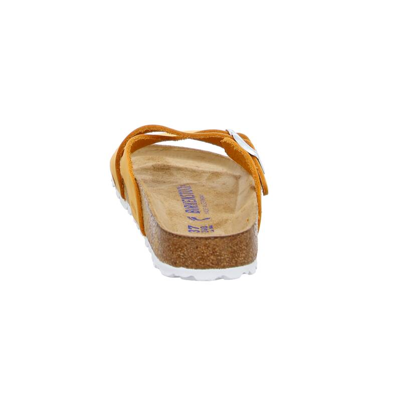 Birkenstock Yao Balance schmal mit Weichtritt apricot Pantoletten ...