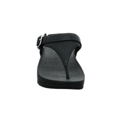 Lulu Adjustable Leather Toe-Post Sandal