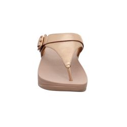 Lulu Adjustable Leather Toe-Post Sandal