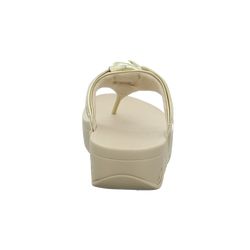 Lulu Padded Knot Metallic Leather Toe-Post Sandal