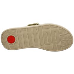 F-Mode Buckle Shimmerlux Flatform Toe-Post Sandal