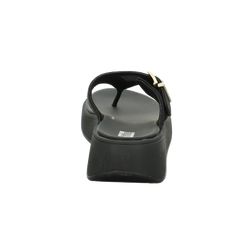 F-Mode Buckle Shimmerlux Flatform Toe-Post Sandal