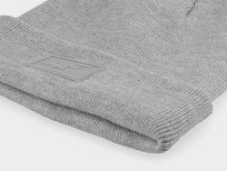 Beanie with rubber batch