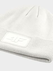Beanie with rubber batch
