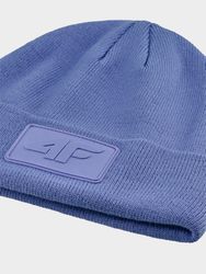 Beanie with rubber batch