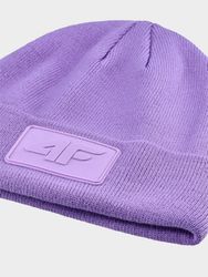 Beanie with rubber batch