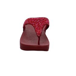 Lulu Crystal-Mix Toe-Post Sandals