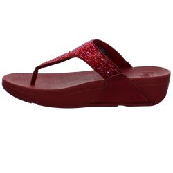 Lulu Crystal-Mix Toe-Post Sandals