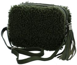 LEDERTASCHE TEDDY+QUASTE OLIV