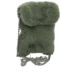 KUNSTPELZ HANDYTASCHE GREEN
