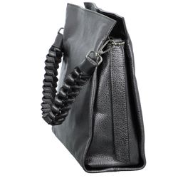 TASCHE MIT HENKELZOPF ARGENTO SCURO