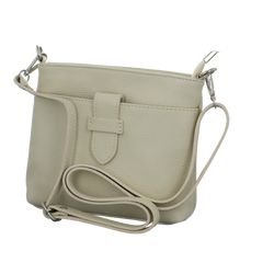 LEDERTASCHE MIT SCHNALLE KLEIN ECRU