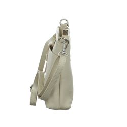 LEDERTASCHE MIT SCHNALLE KLEIN ECRU