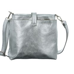 LEDERTASCHE SILBER